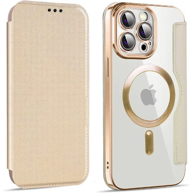 Φωτογραφία προϊόντος: Θήκη Orso Flip Camera Protection MagSafe Bare Look Gold για iPhone 15 Pro