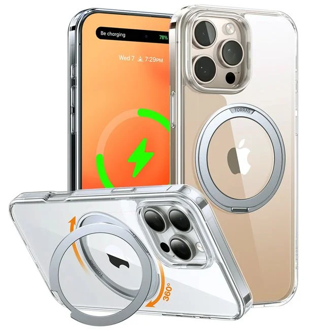Φωτογραφία προϊόντος: Θήκη Torras Ostand Pro MagSafe Kickstand Clear για iPhone 16 Pro Max