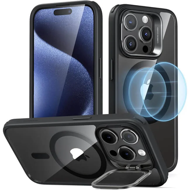 Φωτογραφία προϊόντος: Θήκη ESR Classic Hybrid with Stash Stand HaloLock MagSafe Clear Black iPhone 15 Pro Max