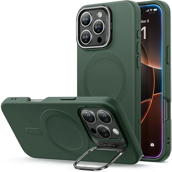 Φωτογραφία προϊόντος: Θήκη ESR Cloud με Stash Stand HaloLock, MagSafe για iPhone 16 Pro - Πράσινη