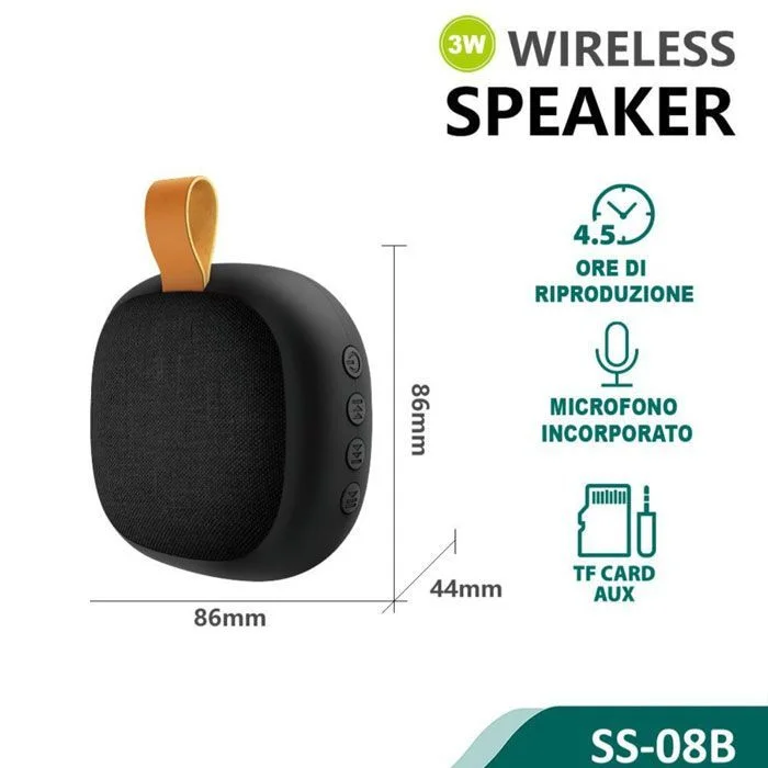 Φωτογραφία προϊόντος: Siipro Pocket Bluetooth Ηχείο Black SS-08B