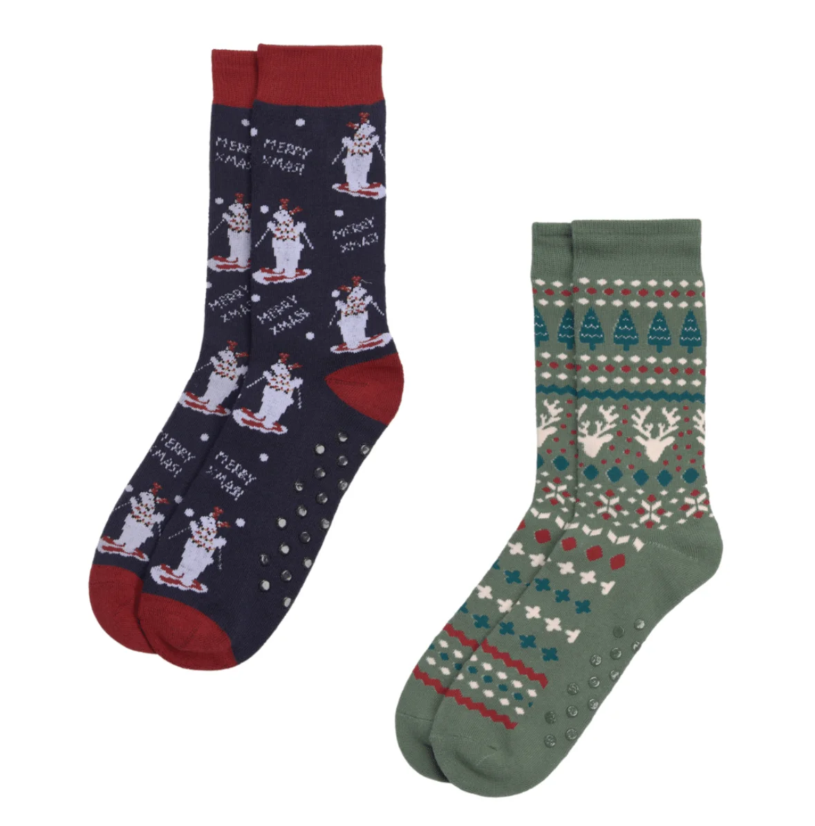 Φωτογραφία προϊόντος: Ysabel Mora Christmas Edition Women Socks 2pack Αντιολισθητικές Μπλε-Πράσινο: YSABELMORA12808-BLUEGREEN