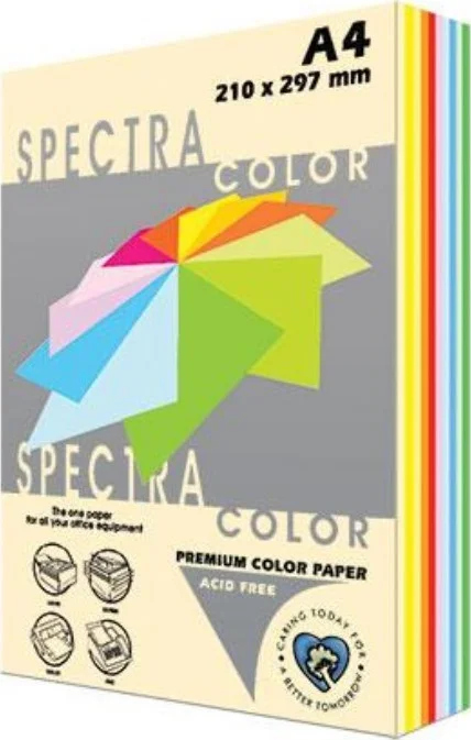 Φωτογραφία προϊόντος: Spectra Χαρτί 80γρ Α4, 250 φύλλα, 10 χρώματα