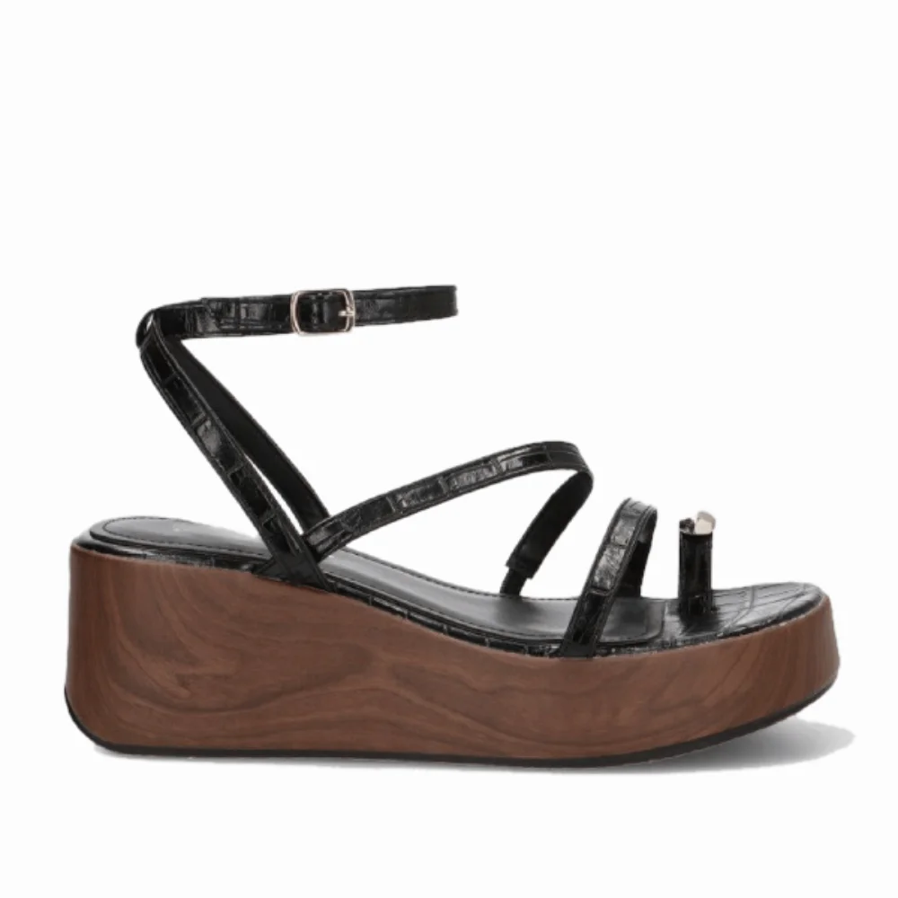 Φωτογραφία προϊόντος: Isteria Croco Flatforms Μαύρο