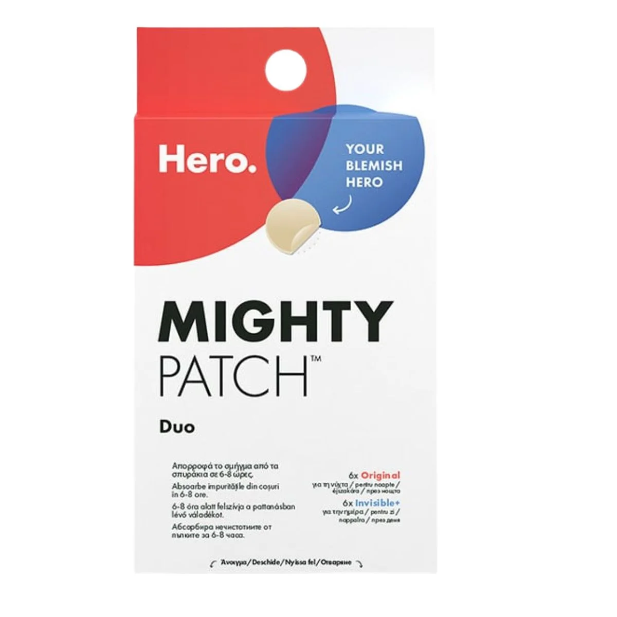 Φωτογραφία προϊόντος: Hero Mighty Patch Duo Anti-Pimple Επιθέματα για Σπυράκια 12τμχ