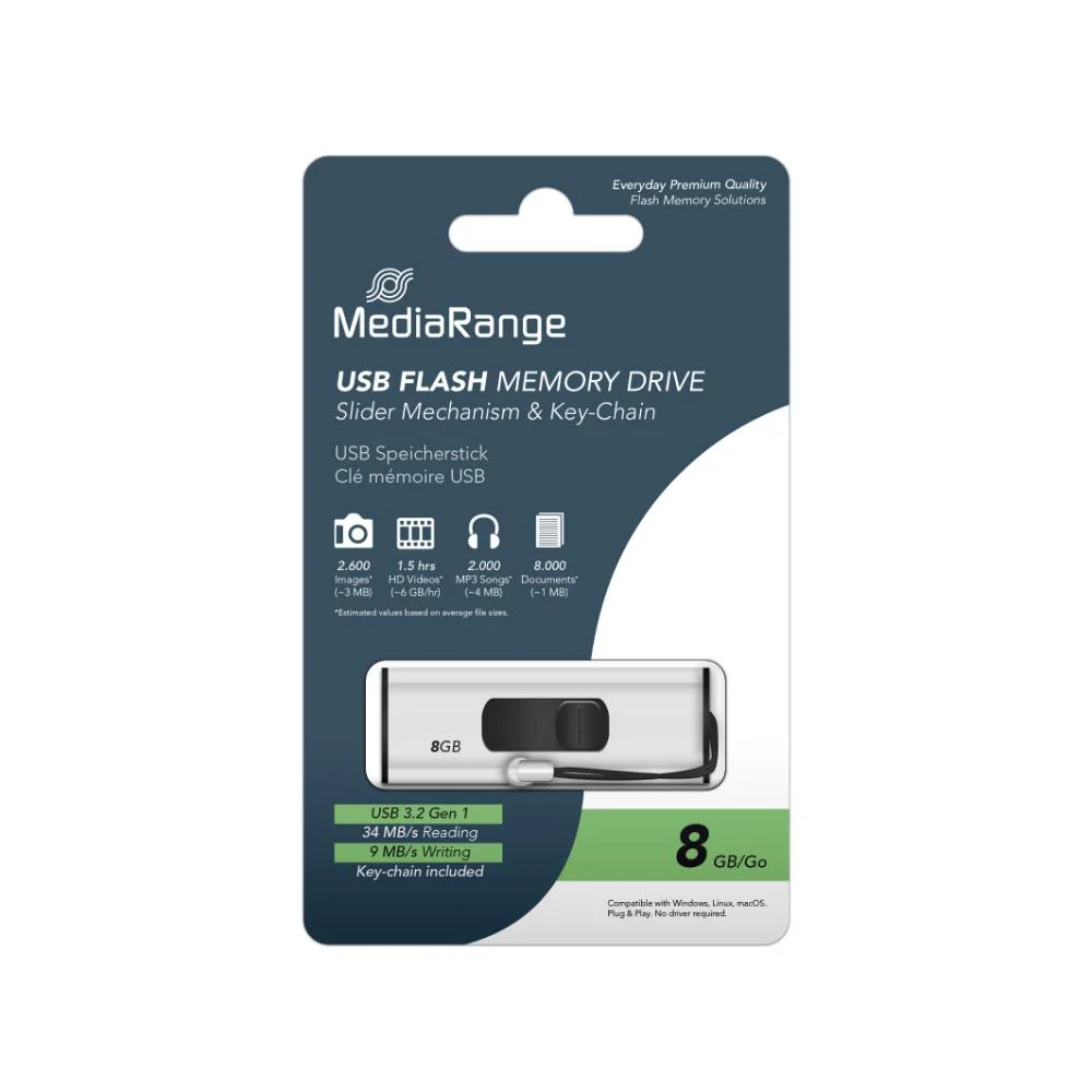 Φωτογραφία προϊόντος: MediaRange USB 3.0 Flash Drive 8GB