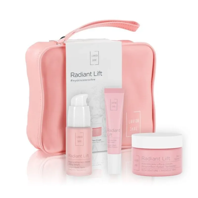 Φωτογραφία προϊόντος: Lavish Care Radiant Lift Promo Σετ Περιποίησης Για Αντιγήρανση Με Αντιρυτιδική Κρέμα Πλούσιας Υφής 50ml, Αντιρυτιδικό Ορό 30ml, Αντιρυτιδική Κρέμα Ματιών 15ml & Δώρο Νεσεσέρ