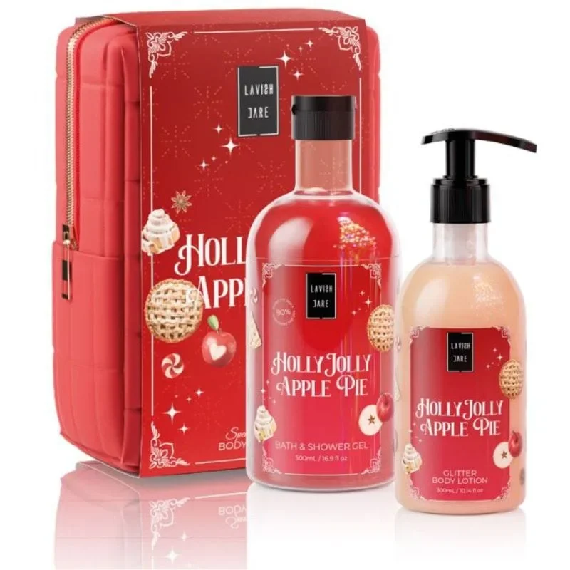 Φωτογραφία προϊόντος: Lavish Care Holly Jolly Apple Pie Πακέτο Promo Σετ Με Αφρόλουτρο 500ml & Ενυδατική Κρέμα Σώματος 300ml