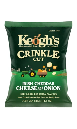 Φωτογραφία προϊόντος: Keogh’s Crinkle Cut Cheddar Cheese + Onion 125gr