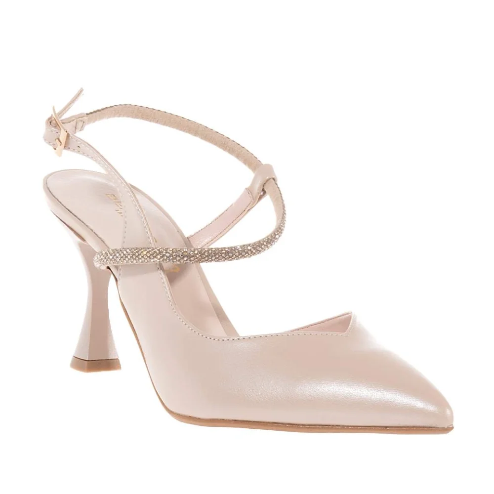 Φωτογραφία προϊόντος: Γόβες slingback με στρας 610 Μπεζ