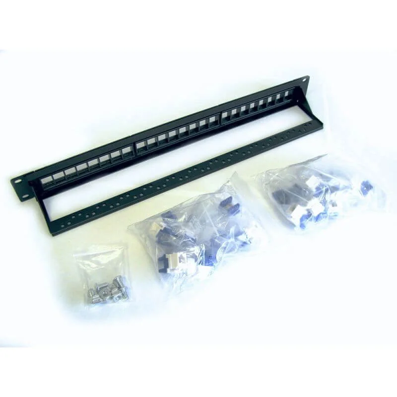 Φωτογραφία προϊόντος: Braun Group Patch Panel 24 Θυρών (άδειο) + 24 τμχ. JACK RJ45 UTP CAT6A