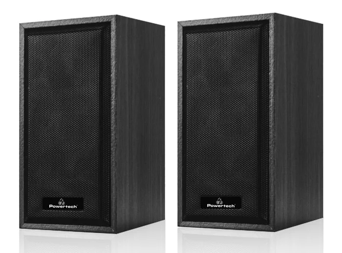 Φωτογραφία προϊόντος: POWERTECH ηχεία Premium sound PT-845 από ξύλο, 2x 3W, 3.5mm, μαύρα