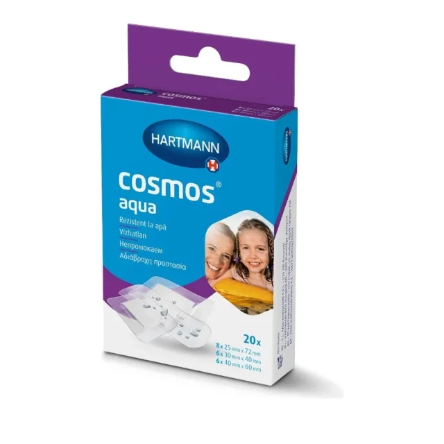 Φωτογραφία προϊόντος: Hartmann Cosmos Aqua Αδιάβροχα Αυτοκόλλητα Επιθέματα Σε 3 Μεγέθη 20 Τμχ