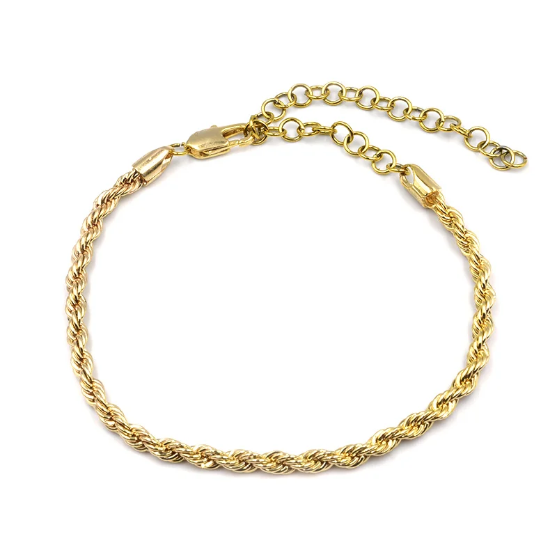 Φωτογραφία προϊόντος: Awear Χειροποίητο Βραχιόλι Ποδιού από Ανοξείδωτο Ατσάλι Twist Anklet Gold