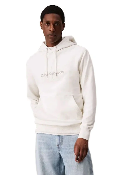 Φωτογραφία προϊόντος: Calvin Klein Jeans ανδρικό regular φούτερ εκρού J30J326637-YBI