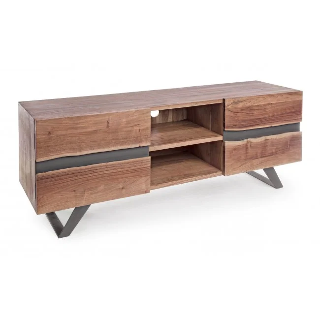 Φωτογραφία προϊόντος: Bizzotto Έπιπλο Tv Aron Καφέ 160x44x65 εκ. - Ξύλο / μέταλλο - 160Μx44Πx65Υ