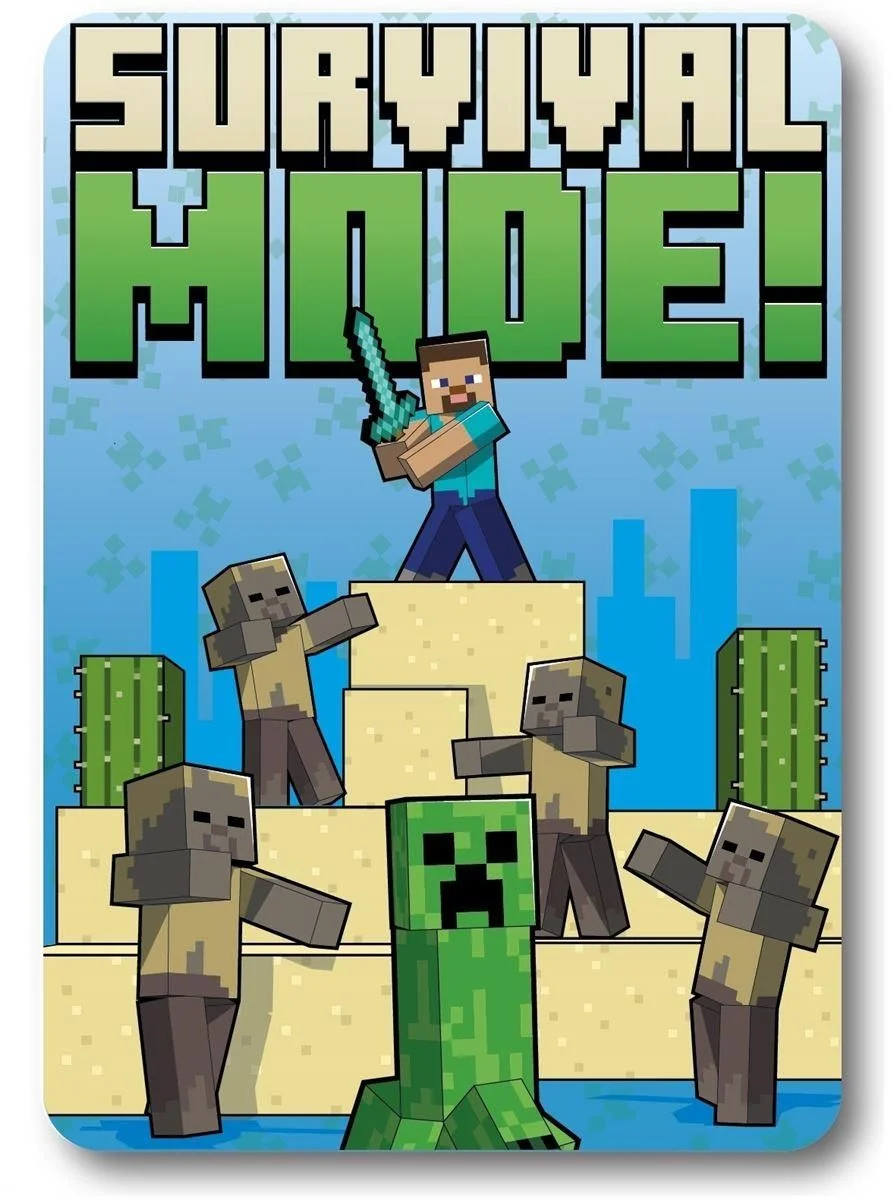 Φωτογραφία προϊόντος: Dimcol Κουβέρτα Fleece Mojang Minecraft 53 100X140 Blue 100% Polyester - -