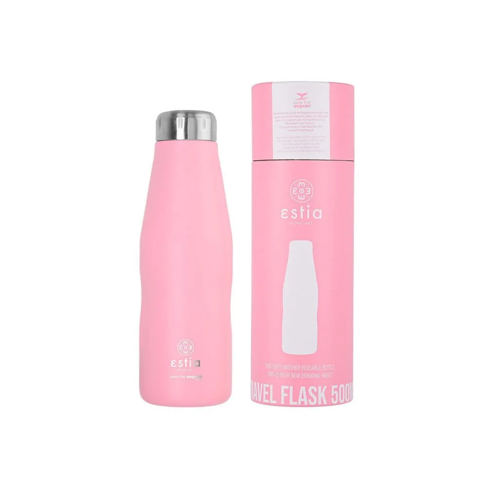 Φωτογραφία προϊόντος: Estia ΘΕΡΜΟΣ TRAVEL FLASK SAVE THE AEGEAN 500ml BLOSSOM ROSE