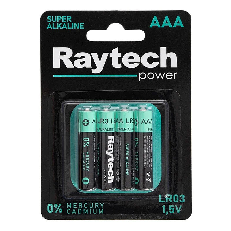 Φωτογραφία προϊόντος: Raytech LR03 Αλκαλικές Μπαταρίες AAA 4 τμχ