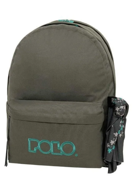 Φωτογραφία προϊόντος: Polo Original Double Scarf Σχολική Τσάντα Πλάτης Γυμνασίου - Λυκείου Grey/Petrol 27lt 2025