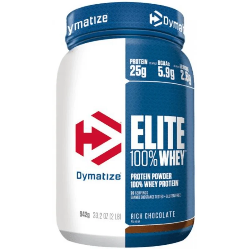 Φωτογραφία προϊόντος: Dymatize Elite 100% Whey Πρωτεΐνη Ορού Γάλακτος Χωρίς Γλουτένη με Γεύση Rich Chocolate 942gr