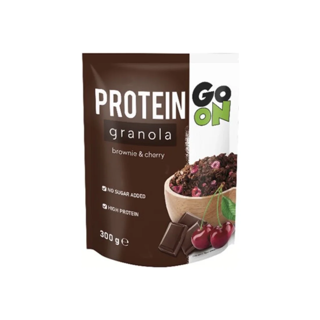 Φωτογραφία προϊόντος: Go On Nutrition Γκρανόλα με Μπράουνι & Κεράσι • Go On • 300γρ