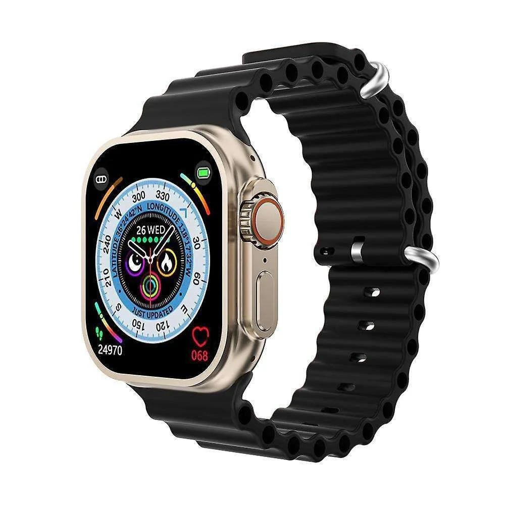 Φωτογραφία προϊόντος: Smartwatch Z87 Ultra 2 Μαύρο με οθόνη AMOLED, 3 λουράκια και Ελληνικό μενού