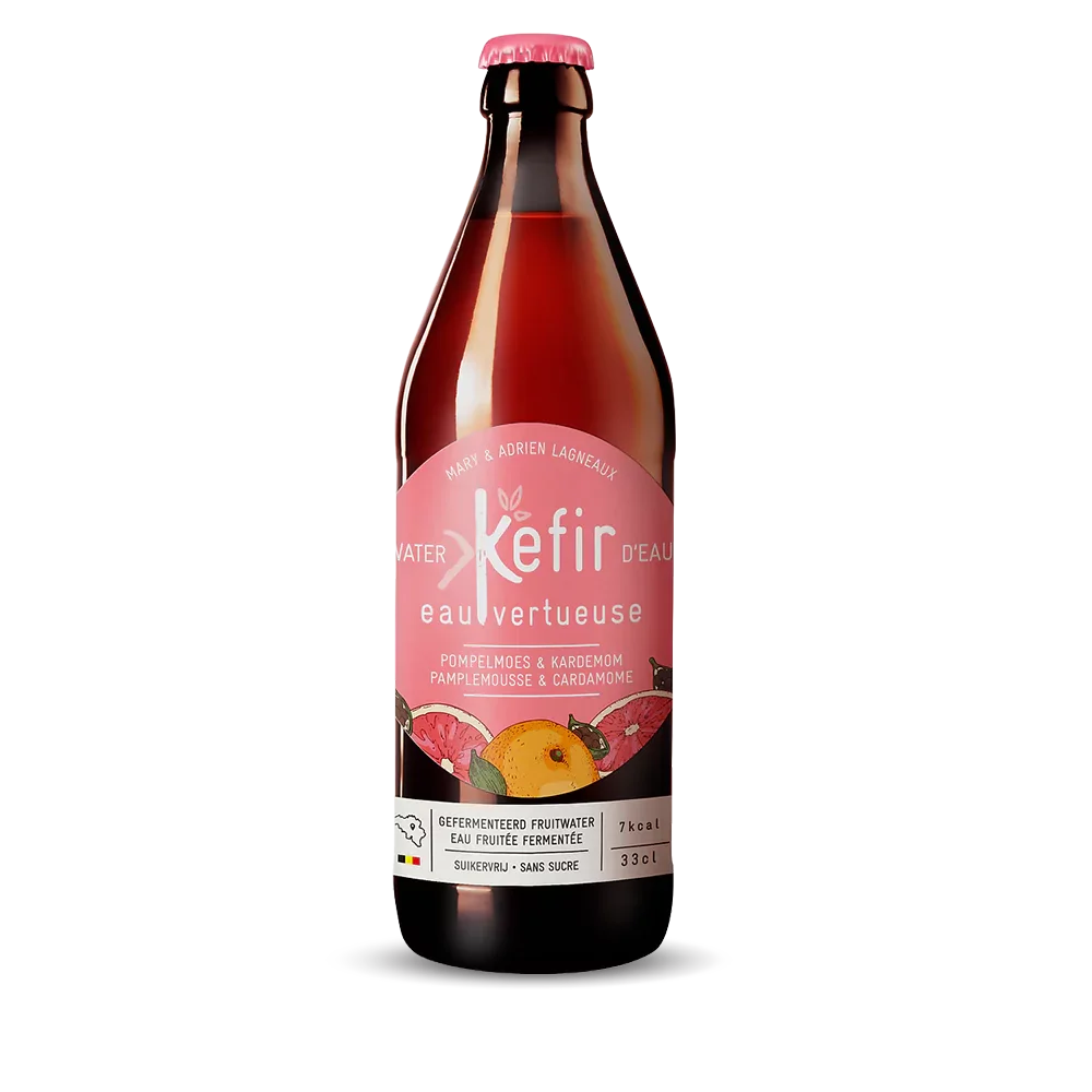 Φωτογραφία προϊόντος: Water Kefir Γκρέιπφρουτ & Κάρδαμο, 330ml ΒΙΟ