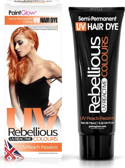 Φωτογραφία προϊόντος: Paintglow Rebellious UV Semi Permanent Hair Dye Peach Passion 70ml