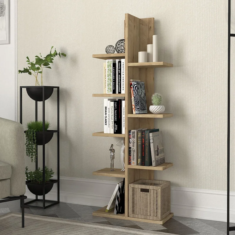 Φωτογραφία προϊόντος: Βιβλιοθήκη Tree Megapap χρώμα sapphire oak 45x21,4x121,8εκ.