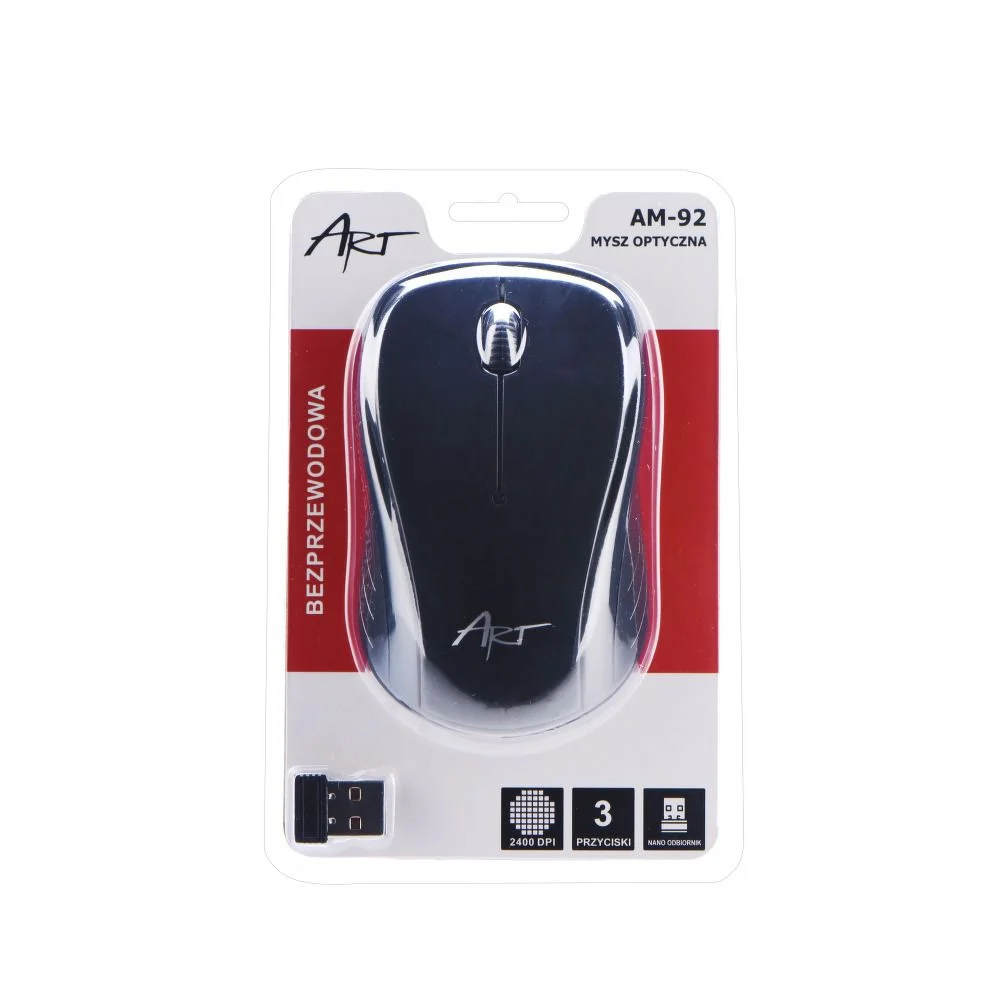 Φωτογραφία προϊόντος: . Art Optical wireless mouse USB AM-92 black