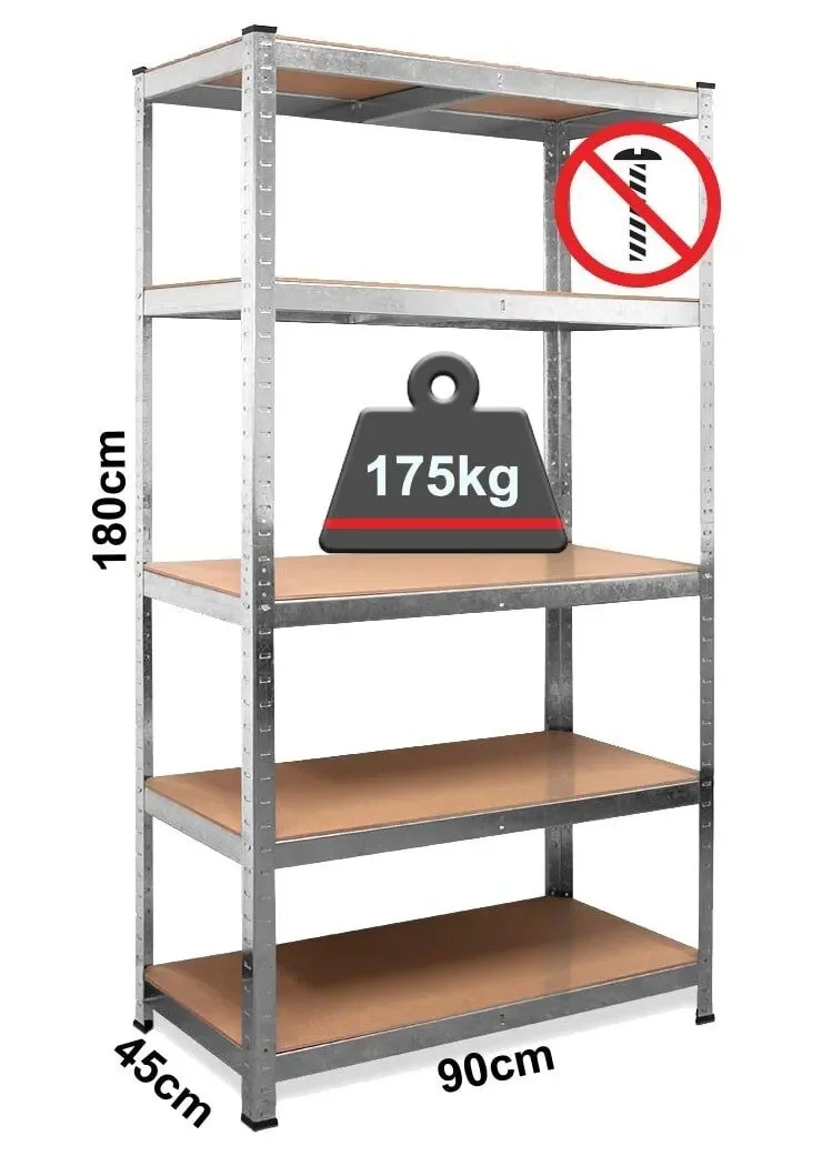 Φωτογραφία προϊόντος: Inox Kiss Ραφιέρα με 5 ράφια MDF SH100