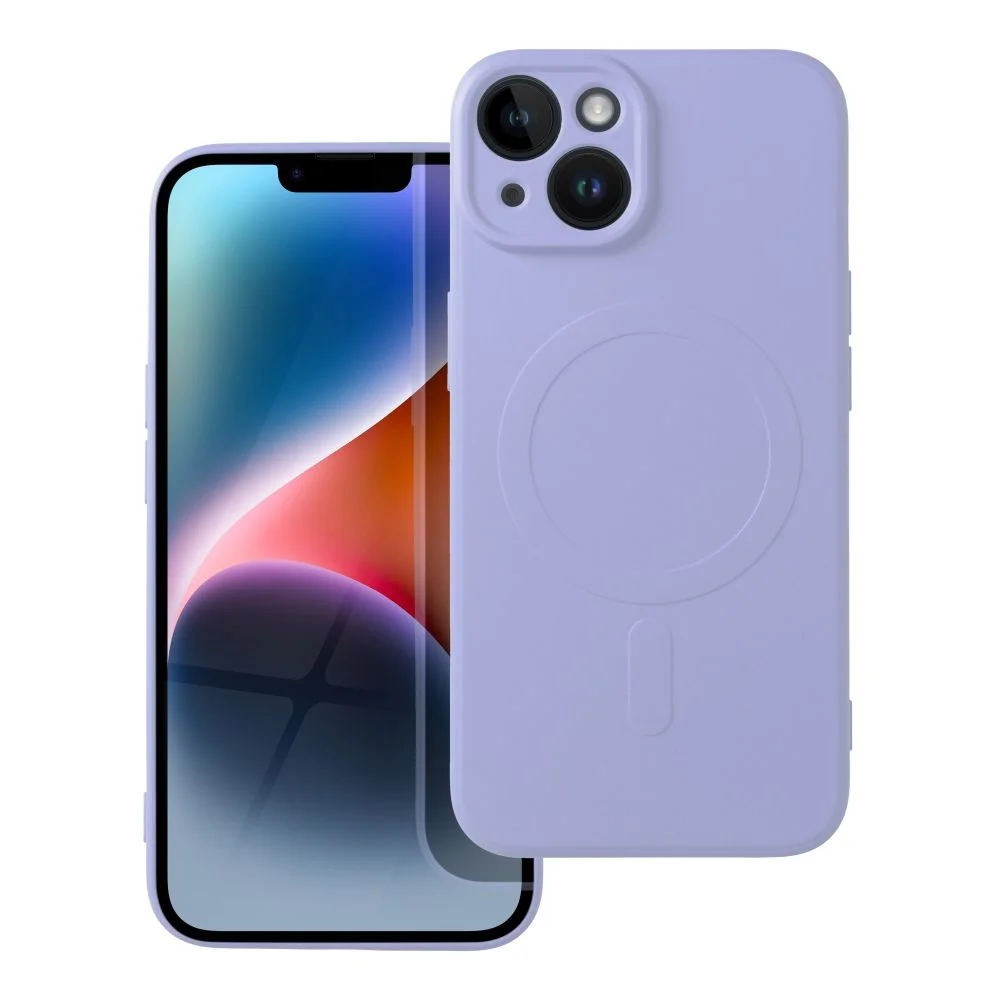 Φωτογραφία προϊόντος: . SILICONE MAG COVER case compatible with MagSafe for IPHONE 14 purple