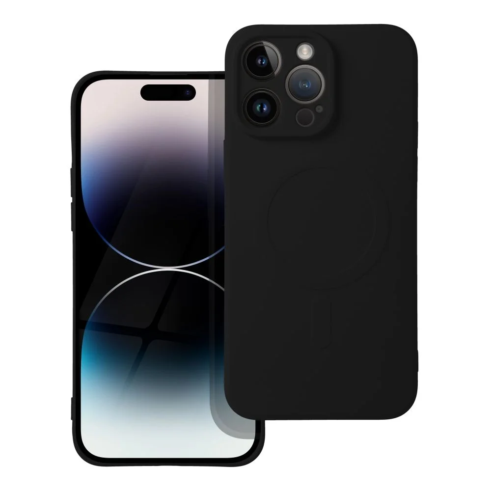 Φωτογραφία προϊόντος: . SILICONE MAG COVER case compatible with MagSafe for IPHONE 14 Pro Max black