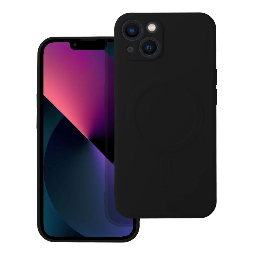 Φωτογραφία προϊόντος: . SILICONE MAG COVER case compatible with MagSafe for IPHONE 13 black
