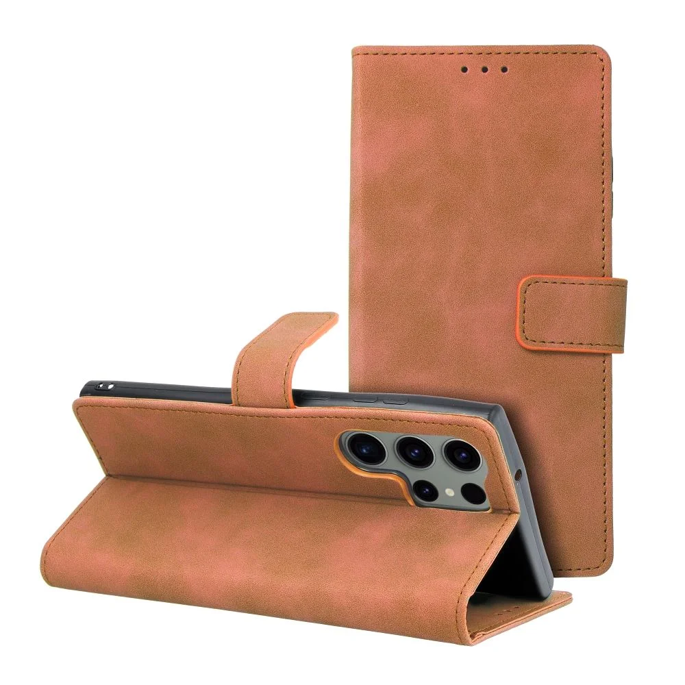 Φωτογραφία προϊόντος: . TENDER Book Case for SAMSUNG Galaxy S23 Ultra brown
