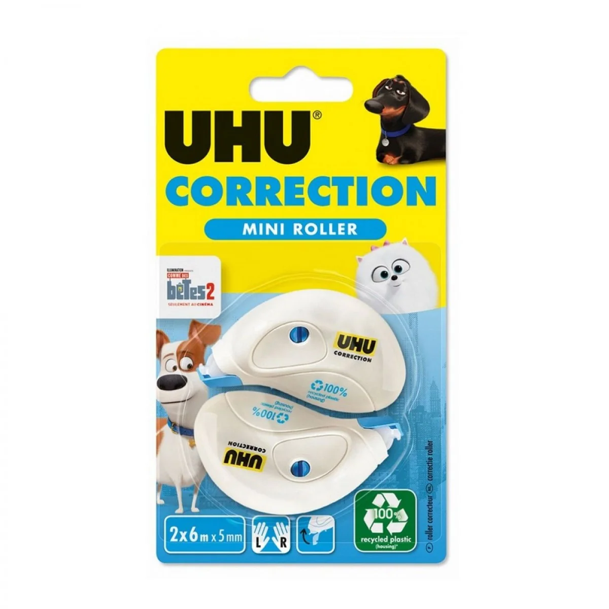 Φωτογραφία προϊόντος: UHU CORRECTION ROLLER MINI ΣΕΤ 2τμχ 5mm x 6m (63471)