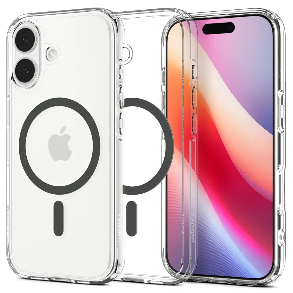 Φωτογραφία προϊόντος: . SPIGEN case ULTRA HYBRID MAG compatible with MagSafe for IPHONE 17 clear graphite