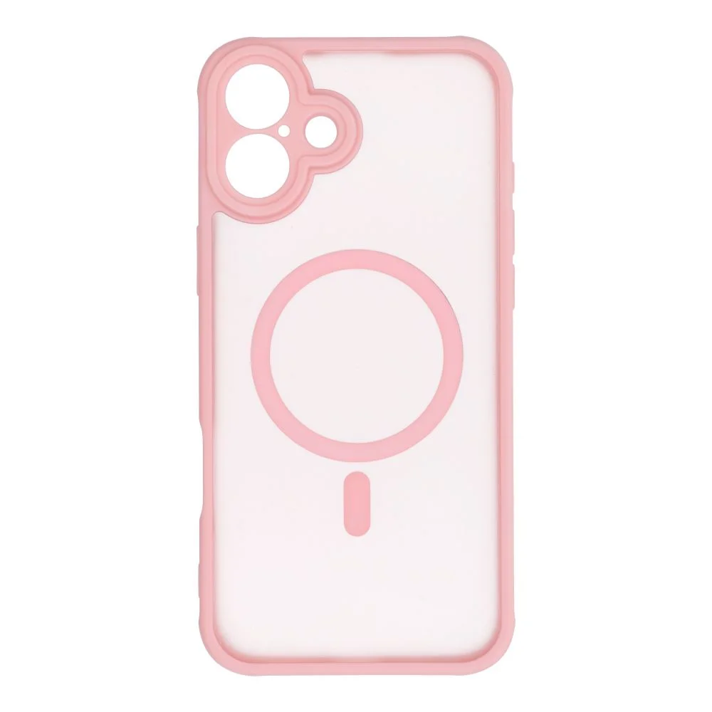 Φωτογραφία προϊόντος: . FULL MATTE MAG COVER case compatible with MagSafe for IPHONE 16 jasny różowy