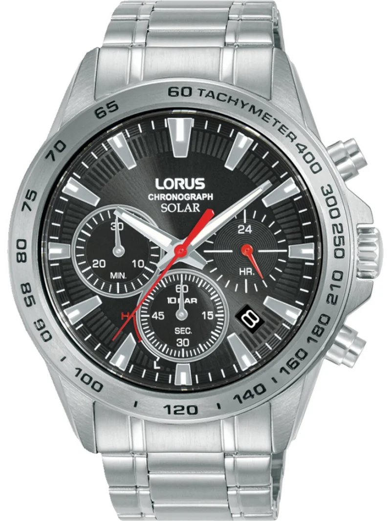 Φωτογραφία προϊόντος: Ρολόι LORUS Sports Με Χρονογράφο Και Ασημί Ατσάλινο Μπρασελέ RZ501AX9
