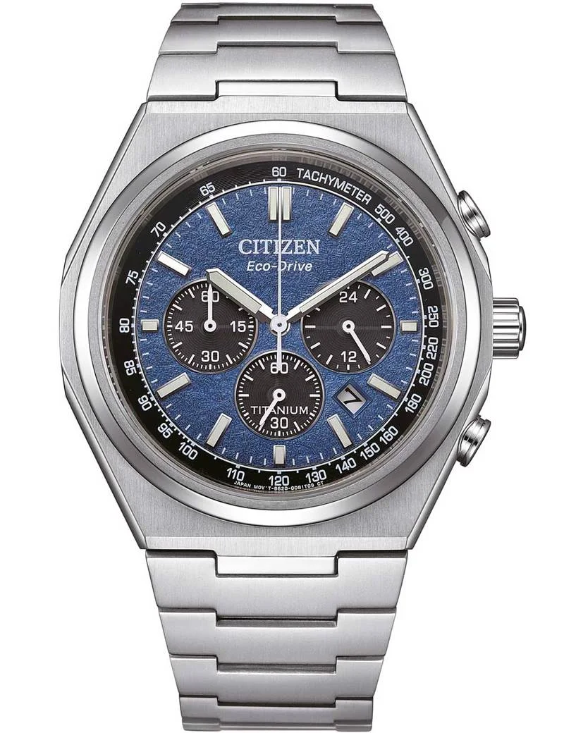 Φωτογραφία προϊόντος: Ρολόι CITIZEN Eco-Drive Με Χρονογράφο Και Ασημί Μπρασελέ Από Τιτάνιο CA4610-85L