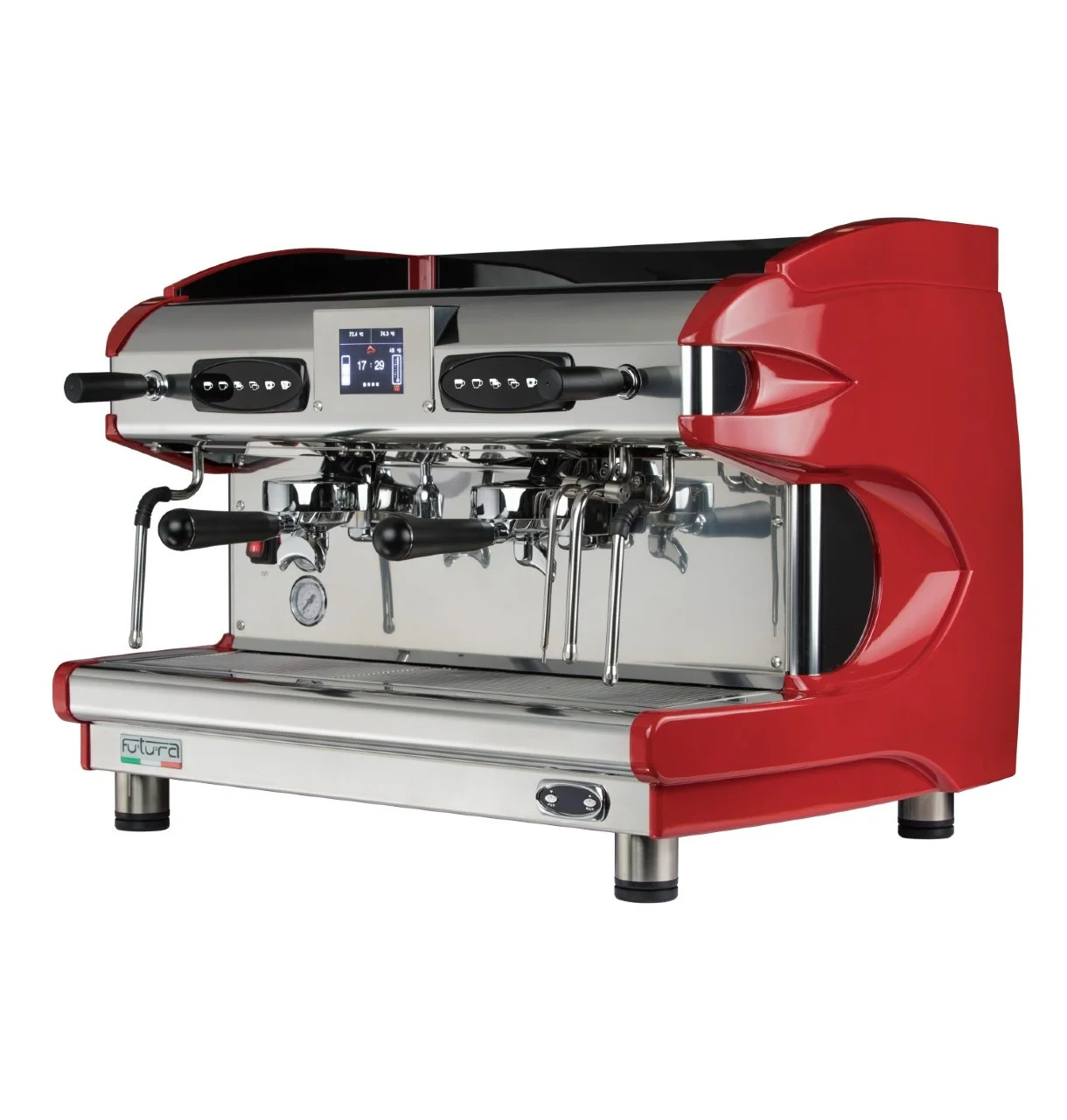 Φωτογραφία προϊόντος: F100 A2 MULTI ROSSA + AUTOSTEAMER – Μεταχειρισμένη Επαγγελματική Μηχανή Espresso