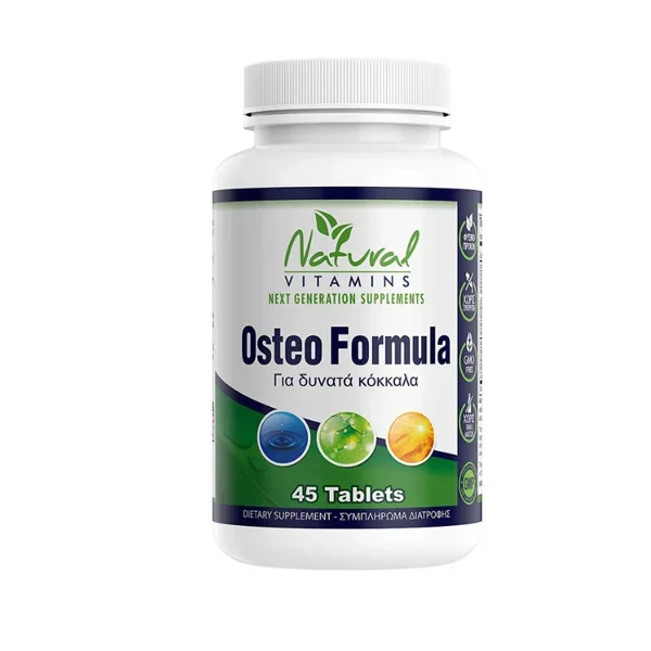 Φωτογραφία προϊόντος: Osteo Formula Συμπλήρωμα για την Υγεία των Οστών 45 ταμπλέτες - Natural Vitamins