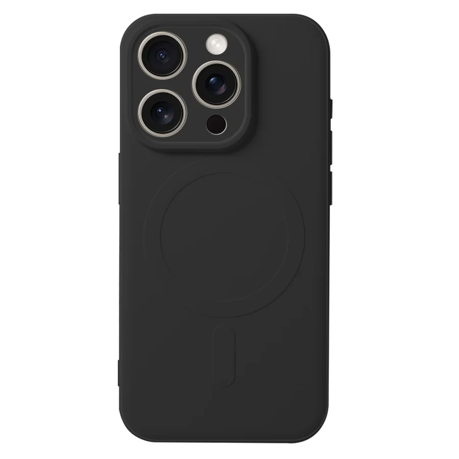 Φωτογραφία προϊόντος: Θήκη Σιλικόνης Premium για Apple iPhone 16 Pro συμβατή με φορτιστή Magsafe Μαύρο