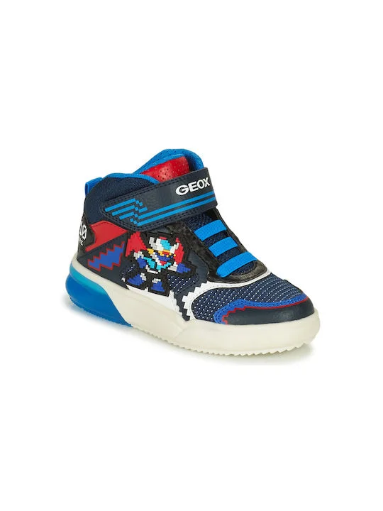 Φωτογραφία προϊόντος: Geox Παιδικά Sneakers High Grayjay Ανατομικά με Σκρατς για Αγόρι Μπλε