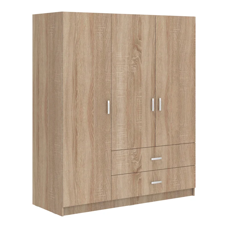 Φωτογραφία προϊόντος: Ντουλάπα τρίφυλλη Royal pakoworld με συρτάρια sonoma 150x58x177εκ 361-000116
