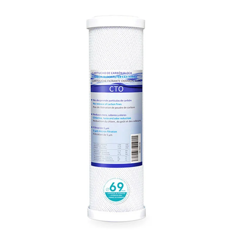 Φωτογραφία προϊόντος: HidroWater Ανταλλακτικό Φίλτρο Ενεργού Άνθρακα 10" CTO-Φ69