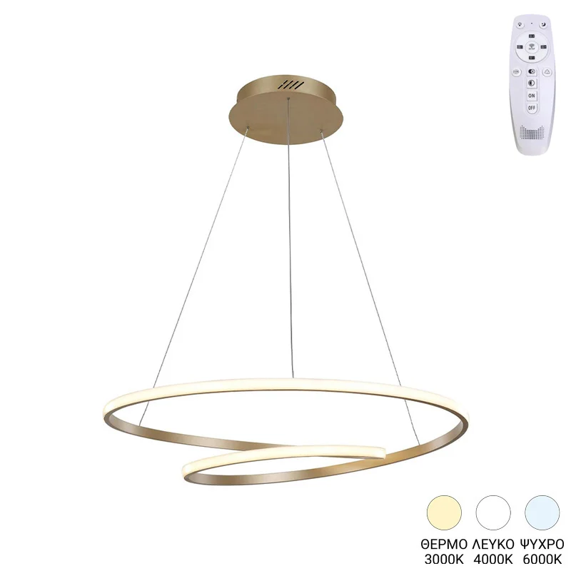 Φωτογραφία προϊόντος: Φωτιστικό οροφής Rexon pakoworld led μέταλλο χρυσό Φ49x12εκ 342-000102