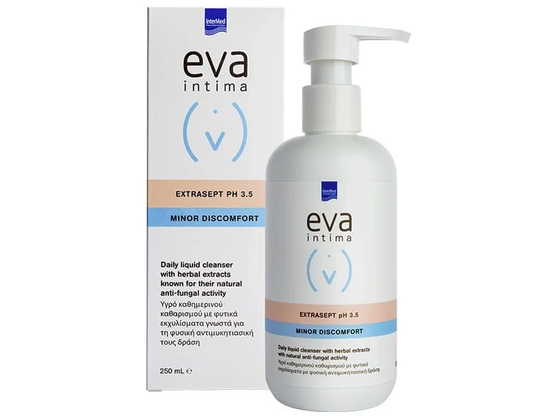 Φωτογραφία προϊόντος: Intermed Eva Intima Extrasept Υγρό Καθημερινού Καθαρισμού Ευαίσθητης Περιοχής με Φυσική Αντιμυκητιασική Προστασία, 250ml