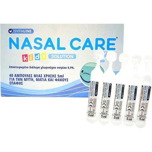 Φωτογραφία προϊόντος: Syfaline Nasal Care Kids Solution Αποστειρωμένο Διάλυμα 0.9% Saline Solution 40x5ml